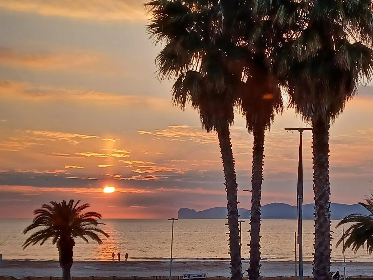 Orange Sunset, seaview&beach front Alghero